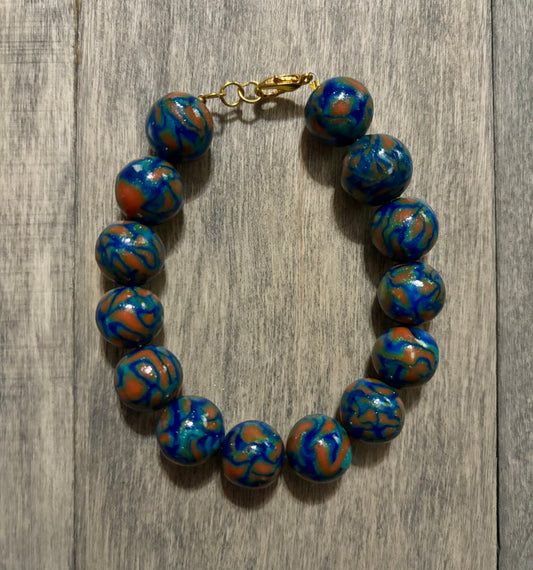 Blue and Orange Bracelet