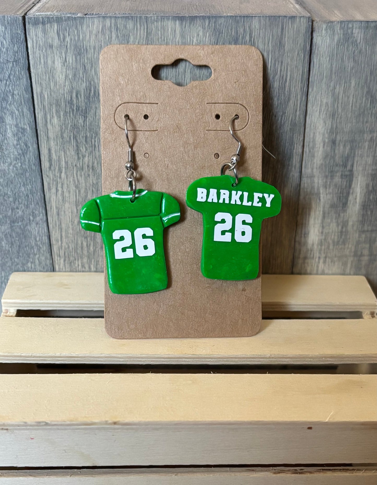 Personalized Football Jersey Earrings