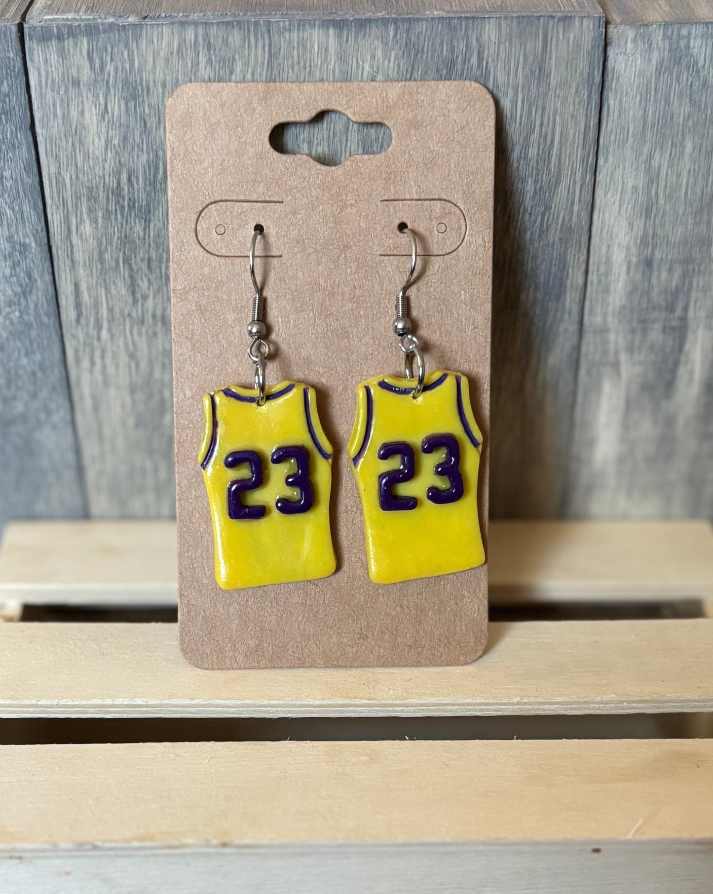 Personalized Basketball Jersey Earrings