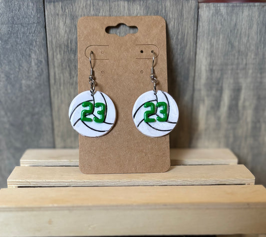 Large Volleyball Earrings